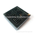 Laser cutting lid and bottom gift box, black paper box with pattern cutting